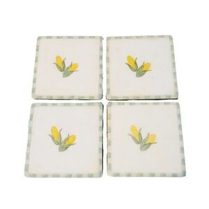 Corn Themed (4) Square Drink Coasters